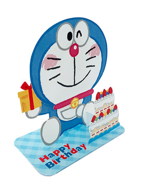 草莓立体贺卡哆啦a梦生日蛋糕