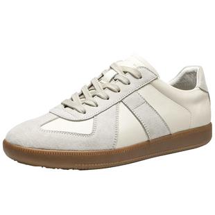 枫叶男鞋冬季休闲鞋小白鞋男板鞋白鞋真皮运动复古德训鞋潮流鞋子