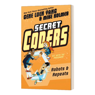 英文原版 Secret Coders: Robots & Repeats 秘密编程者：机器人和重复 小学科学漫画绘本 英文版 进口英语原版书籍