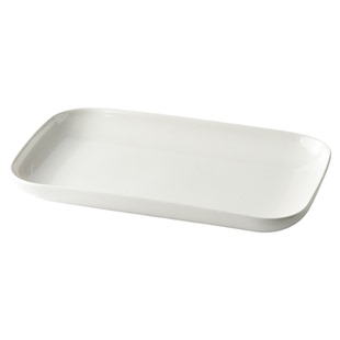 昊佳腾耐高温家用电蒸锅鱼盘白色釉下彩长方形28cm北鼎鱼盘蒸菜盘