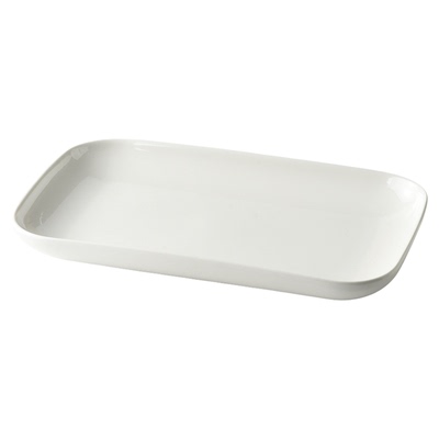 耐高温陶瓷白色盘大号长方形