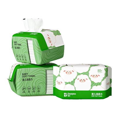 德佑婴儿不掉絮加厚洗脸巾