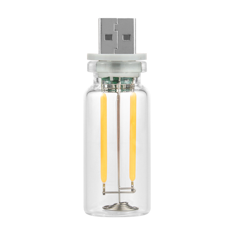 USB小夜灯玻璃瓶氛围灯触摸即插即用插电彩色发光情调卧室床头灯