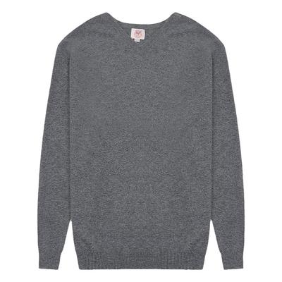 鹿王男士羊绒衫V领套头