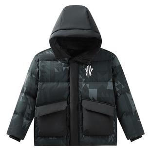 欧文系列安踏儿童男童羽绒服2025年冬款上新舒适保暖三防羽绒外套