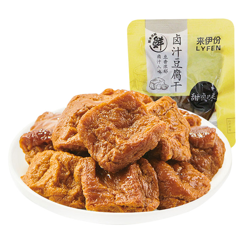 来伊份卤汁豆腐干500g卤香豆制品