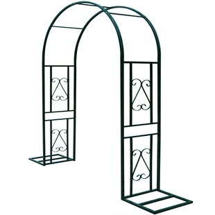 铁艺拱门花架爬藤架葡萄月季架子丝瓜蔷薇花园庭院落地拱形支架