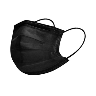 黑色口罩一次性三层防护单独立包装含熔喷防尘四层加厚活性炭50只