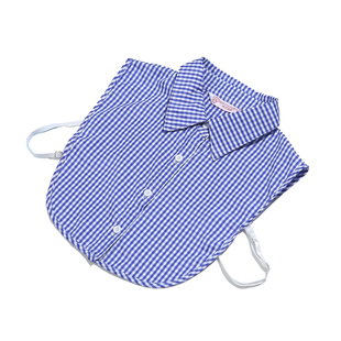 女百搭假领子春秋冬季新款格子条纹衬衫衬衣半身内搭时尚潮流假领