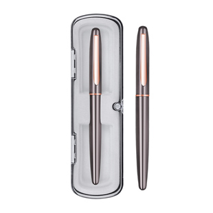 高颜值暗尖钢笔商务简约高档精致礼盒装男女生书法矫正练字黑色墨囊式签名签字笔0.35mm书写笔定制刻字印logo