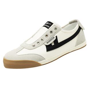 回力无鞋带帆布男鞋春季潮流运动休闲布鞋学生百搭小白一脚蹬板鞋