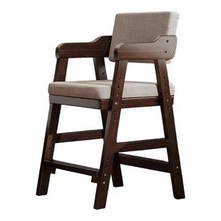 儿童学习椅子可升降调节实木靠背座椅小学生坐姿矫正写字书桌餐椅