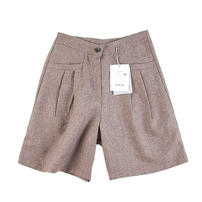 春秋季宽松百搭直筒阔腿短裤