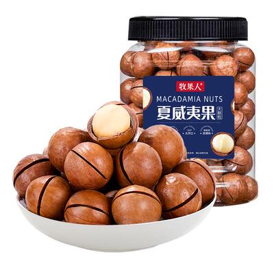 牧果人量贩夏威夷果500g罐装