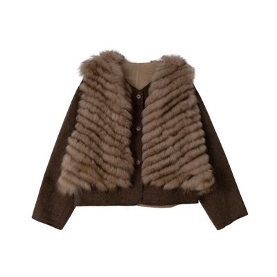 ENJOYME狐狸毛皮草马甲女冬季