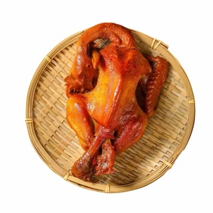 诸城正宗五香熏鸡山东特产卤味整只烧鸡老式烟熏手撕扒鸡真空即食