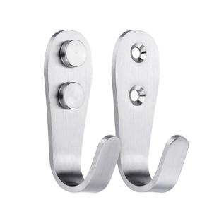 不锈钢加厚挂钩免打孔挂衣钩打孔固定勾子s钩墙壁挂画承重单钩