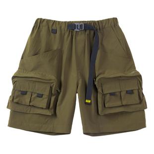 马登工装山系机能多口袋短裤户外战术美式军绿色五分中裤男款夏季