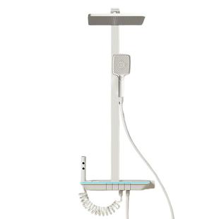 智能恒温花洒套装增压数显氛围灯淋浴家用沐浴贴墙方管爱登堡家居