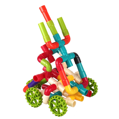 【42件套】儿童益智积木玩具水管道