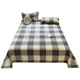 床单单件纯棉100全棉加厚180x200单双人床被单枕套三件套四季通用