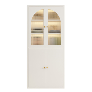 铁艺儿童书柜落地玻璃门学生书架置物柜客厅铁皮储物柜家用展示柜