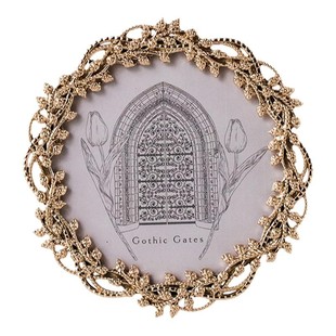 圆形相框摆台4寸创意花朵像框相架照片框儿童房装饰轻奢家居摆件