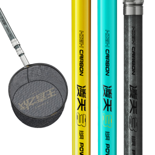 创威凌天大物抄网竿全套碳素折叠钓鱼渔网网兜超轻超硬抄网伸缩杆