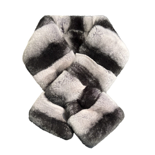 韩国青紫蓝真獭兔毛围巾秋冬季双面加厚皮草围脖保暖真毛毛领子女