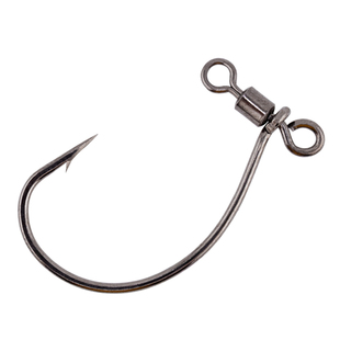 钓之猪路亚转环倒钓钩加强wacky钩钓鲈鱼鳜鱼面条虫软饵8003鱼钩