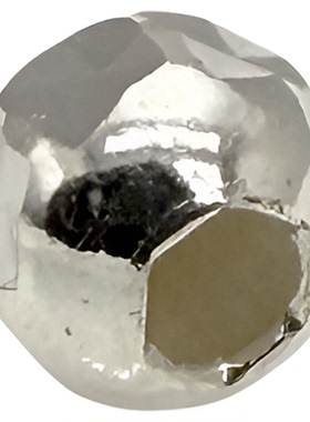 S925纯银镀黄金镭射珠蹦迪珠DIY