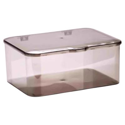 透明亚克力收纳盒桌面防尘翻盖式