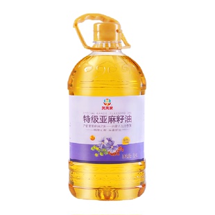 贺万家特级冷榨纯亚麻籽油内蒙古亚麻油一级压榨家庭食用油