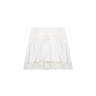 MARANT ETOILE2025 VIOLANA法式白色蕾丝短裙女