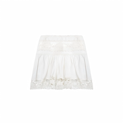 MARANT ETOILE2025 VIOLANA法式白色蕾丝短裙女