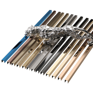 不锈钢U型槽包边装饰线条收边压边条嵌条扣条腰线金属条开槽90度