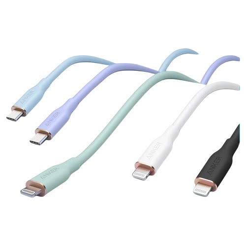 Anker安克适配iPhone14ProMax充电线苹果13数据线双TypeC笔记本iPad亲肤CtoC快充线华为手机双USBC充电器线