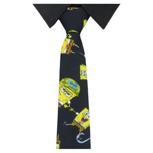 免打结卡通领带 男女士6CM韩版窄领带休闲一拉得长款原创懒人领带