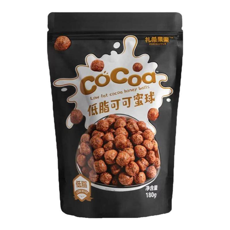 可可蜜球0脂肪低脂即食早餐无蔗糖coco谷物脆圈酸奶代餐饱腹食品