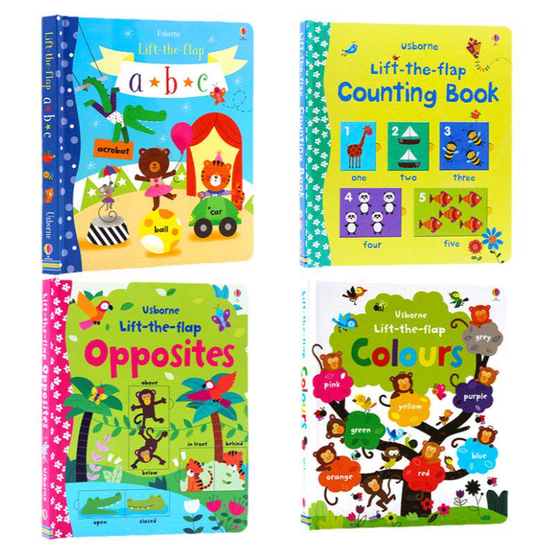 Usborne启蒙认知翻翻书4册