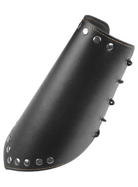 黑色PU皮遮挡疤痕朋克风手镯护腕