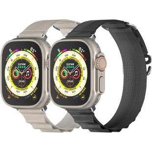 适用2025苹果apple watch11代ultra3手表带iwatch10编织46腕带42/41/45/49mm运动回环式尼龙卡扣防丢mageasy