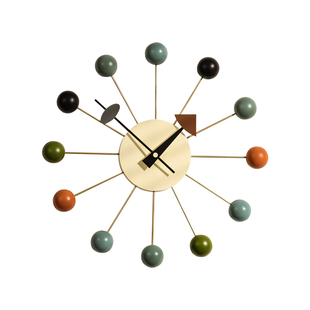 法式中古风彩球挂钟北欧设计师尼尔森客厅卧室书房装饰摆件壁钟