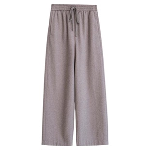 ltyp旅途原品 新店专享五折NO.243 松紧腰慵懒羊毛休闲直筒裤女春