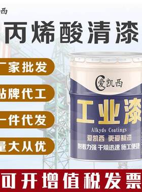 丙烯酸清漆爱凯西钢结构机床防锈透明油漆清漆漆罩保护亮光光