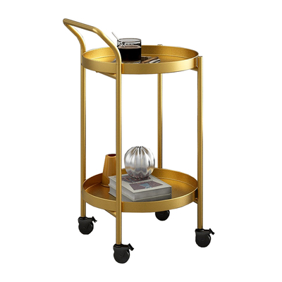 北欧轻奢小茶几推车卧室带轮子