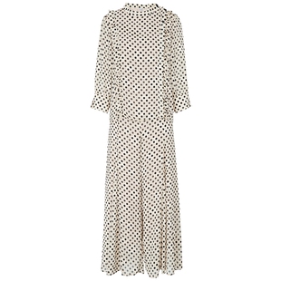 马天奴2025秋冬新款法式杏色波点花边衬衫衬衣上衣宽松阔腿裤套装