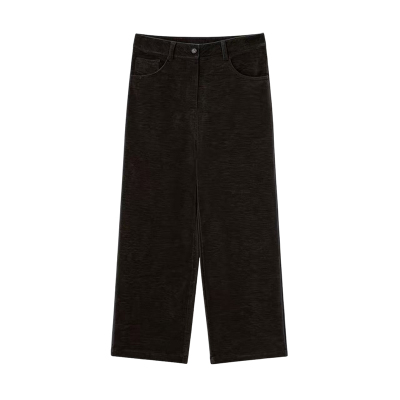 low classic X LOOKNOW设计师品牌26秋季新品深棕色修身长裤