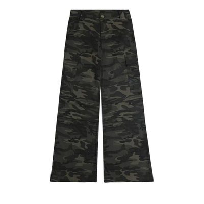 迷彩高腰阔腿裤长裤工装阔腿裤