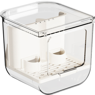 鹦鹉自动喂食器谷壳分离自动食盒鸟食盆鸽子食槽防溅喂鸟器户外大